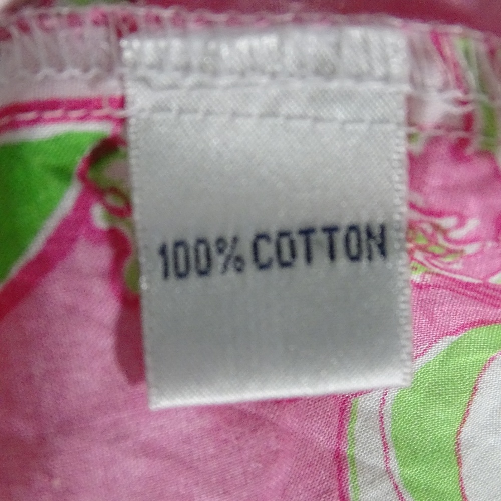 Lilly Pulitzer Blouse Top Women Size 0 Pink Green - Picture 8 of 8